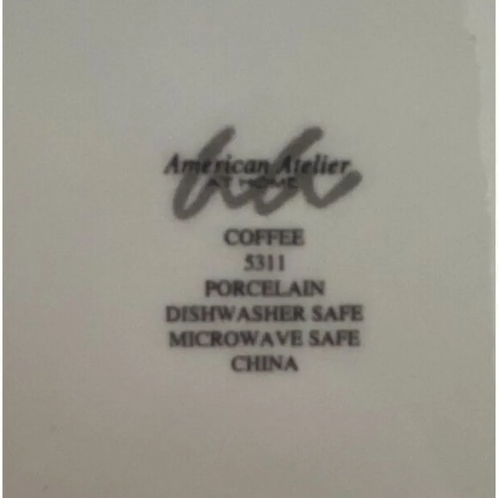 American Atelier‎ Coffee Plates Set of 4 Espresso Cappuccino Latte Cafe au Lait